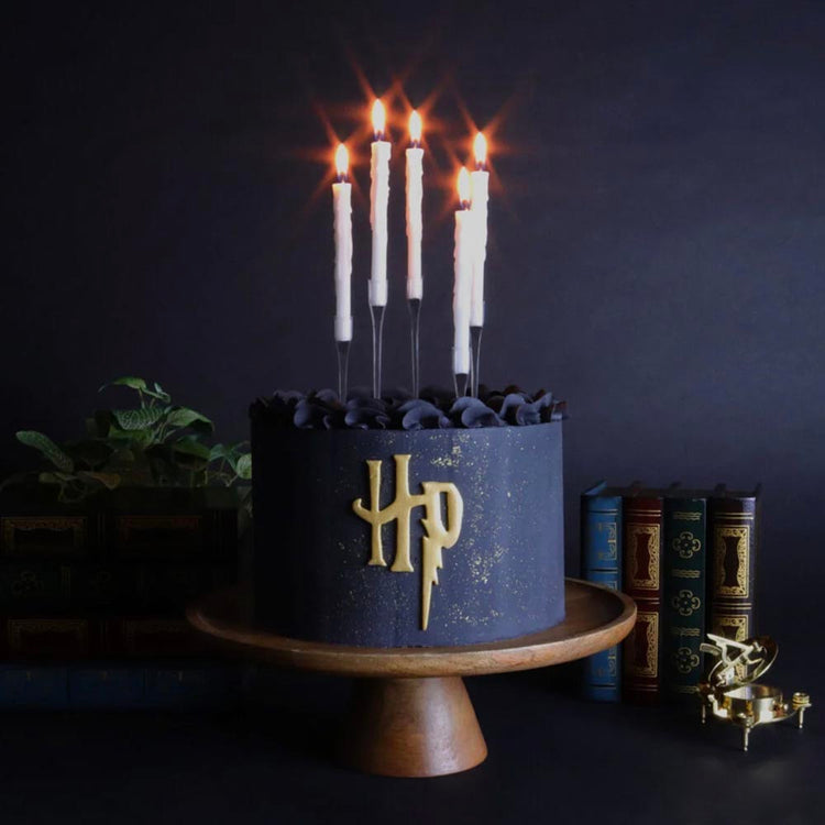 5 bougies anniversaire suspendues Harry Potter : decor gateau