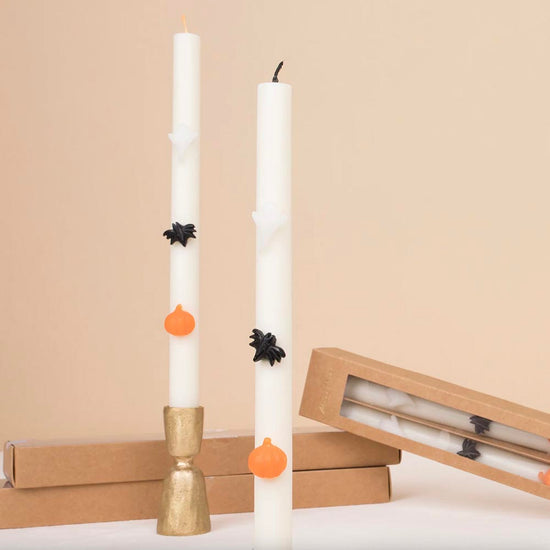 2 bougies décorative d'halloween pour déco de table 