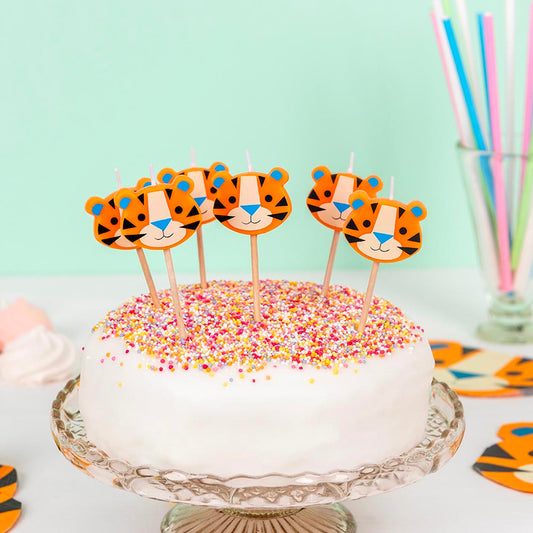 Bougie anniversaire : 6 bougies tigre