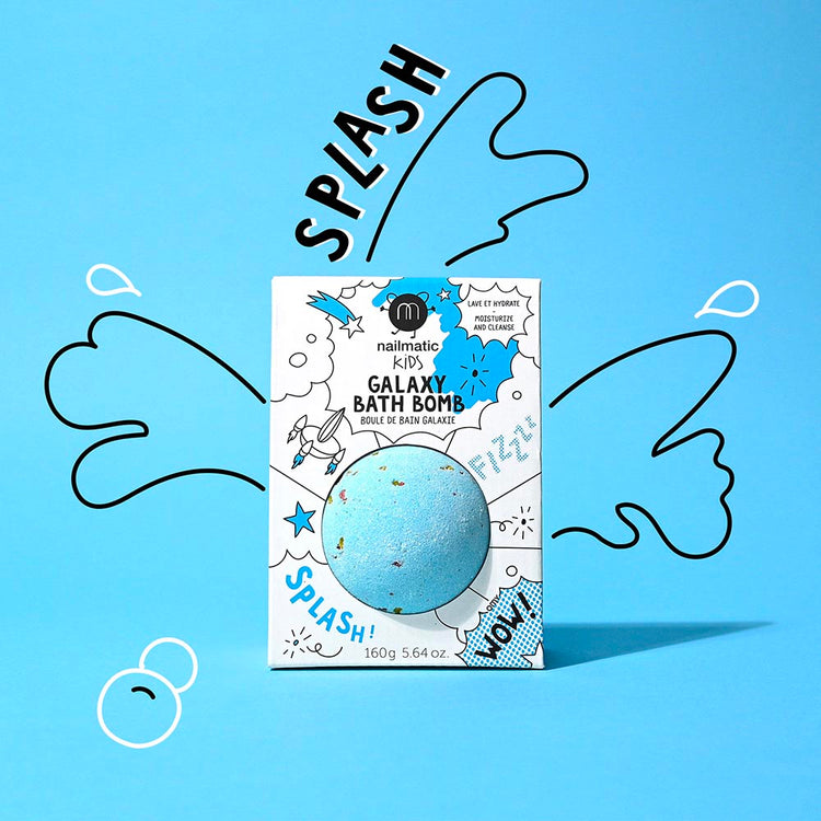 Boule de bain cosmic confettis bleu