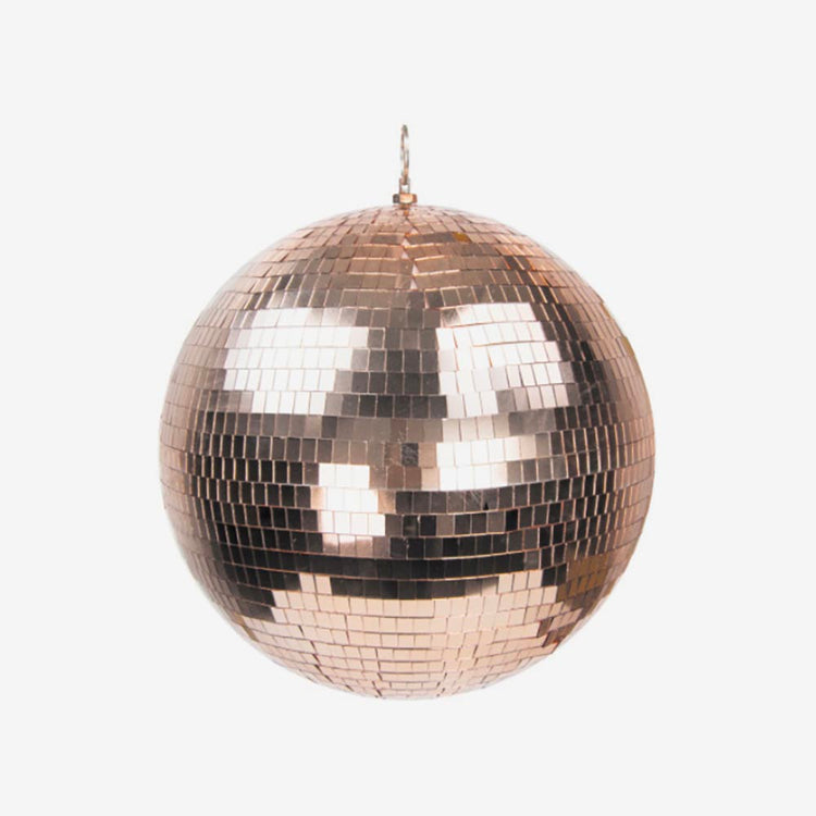 Boule à facettes rose gold Ø20cm - Soirée disco et Nouvel An