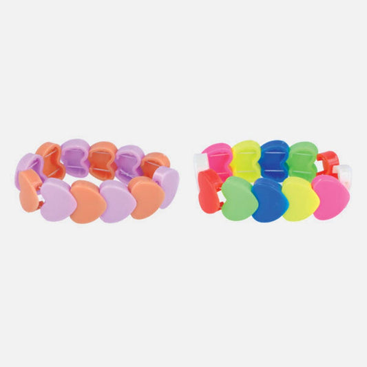 1 bracelet cœur multicolore parfait pour un anniversaire princesse