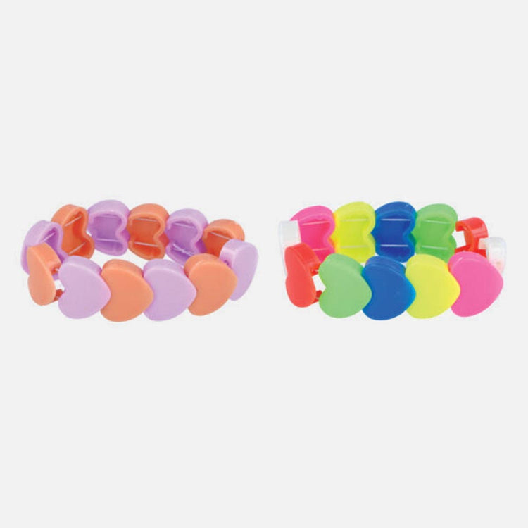 1 bracelet cœur multicolore