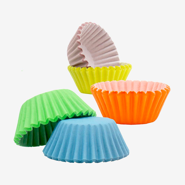 100 caissettes cupcakes pastel, pour pâtisserie anniversaire