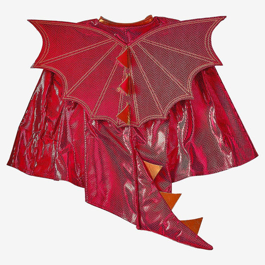 Cape de dragon rouge : accessoire deguisement garcon