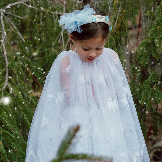 Cape reine des neiges : accessoire deguisement princesse fille