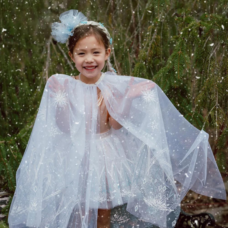 Cape reine des neiges : Costume carnaval enfant thème princesse