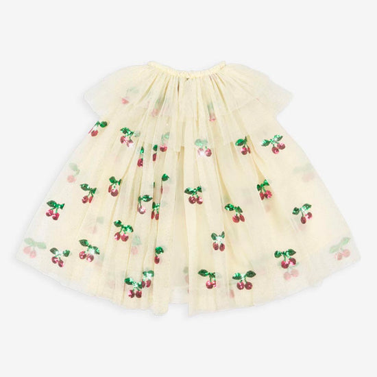 Cape cerises et baguette de fée : anniversaire fée enfant 