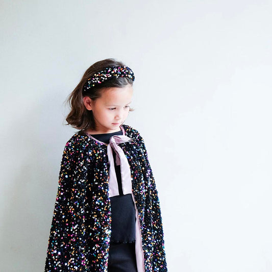 Black sequin cape