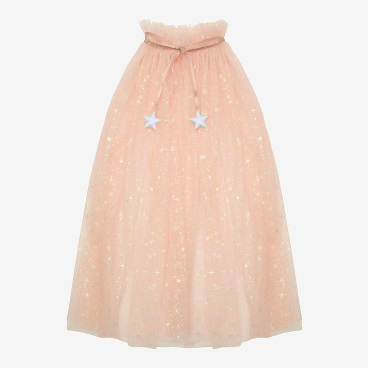 Cape longue rose scintillant : idée cadeau d'anniversaire enfant