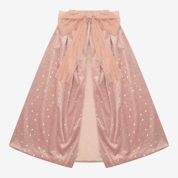 cape rose pastel velours pailletée cadeau d'anniversaire pour un deguisement de sorciere