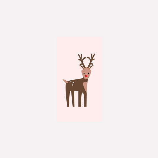 Mini libreta navideña con renos: bolsa sorpresa navideña de regalo