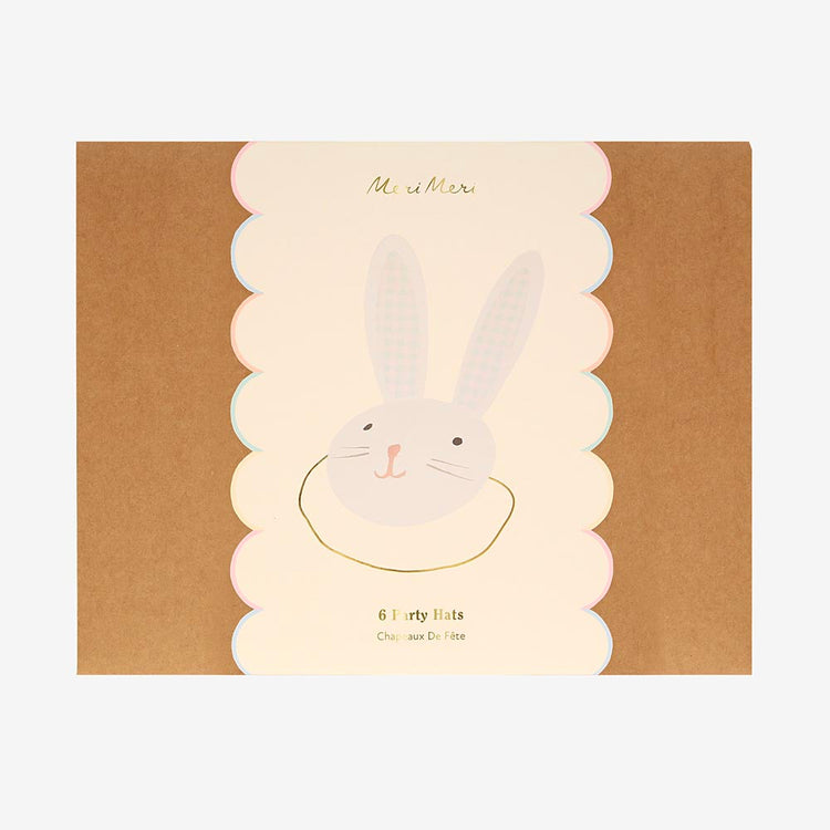 6 chapeaux lapin de Pâques : cadeau pochette surprise paques