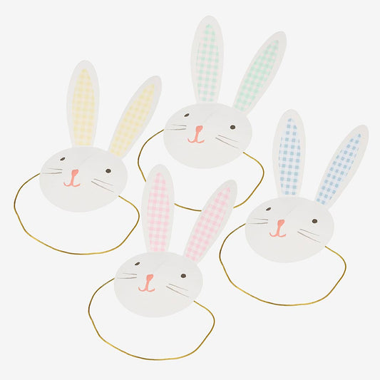 6 chapeaux lapin de Pâques : accessoire deguisement enfant