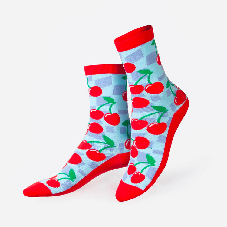 1 paire de chaussettes adulte - Cerises