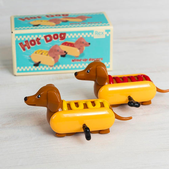 2 chiens (hot-dog) mécaniques : idée cadeau noel ou calendrier de l'avent