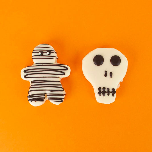 Chocolat Halloween momie et squelette : chasse aux bonbons halloween