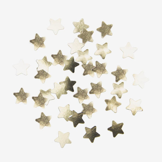confettis étoiles dorées décoration de table fête anniversaire ou noel