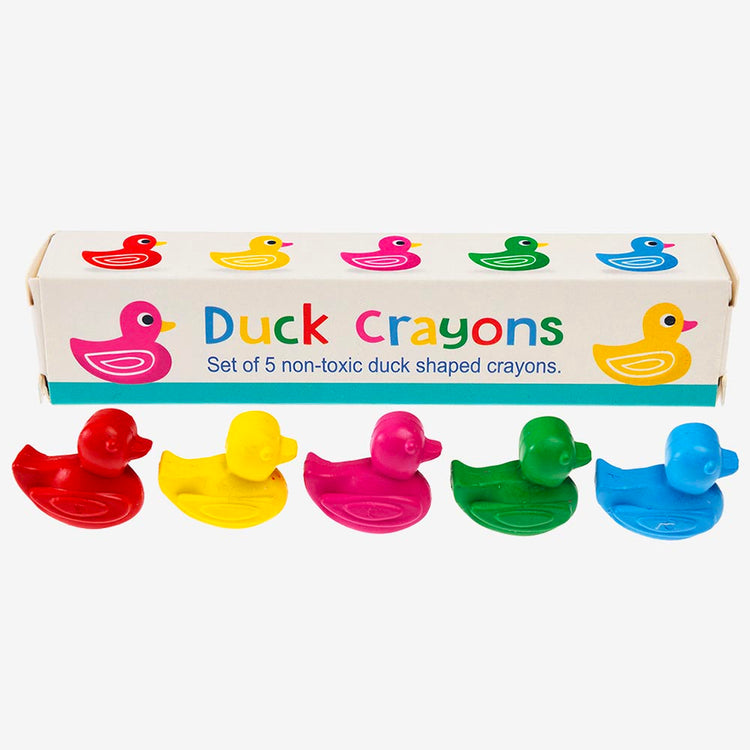 5 crayons de couleur canard