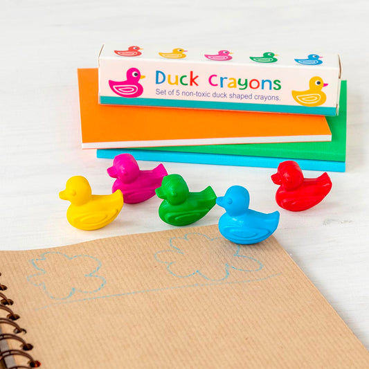 5 crayons de couleur canard