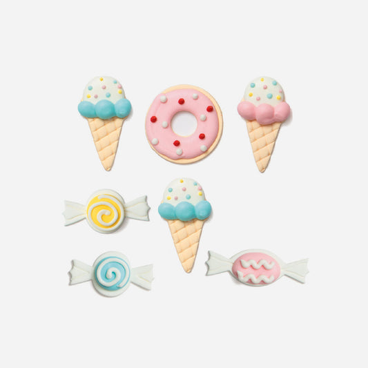 Déco en sucre bonbons, glaces & donut : decor gateau anniversaire Simpson