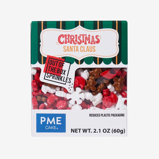 Décorations comestibles en sucre de Noël motif Rennes et Père Noël