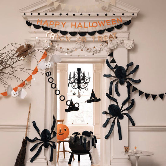 3 araignées géantes alvéolées soirée enfants un bonbon ou un sort