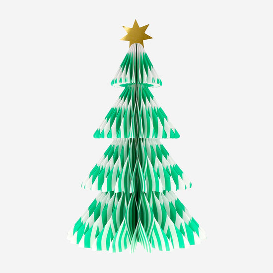 quel déco de noel cette année ? 3 grands sapins de noël alvéolés colorés meri meri