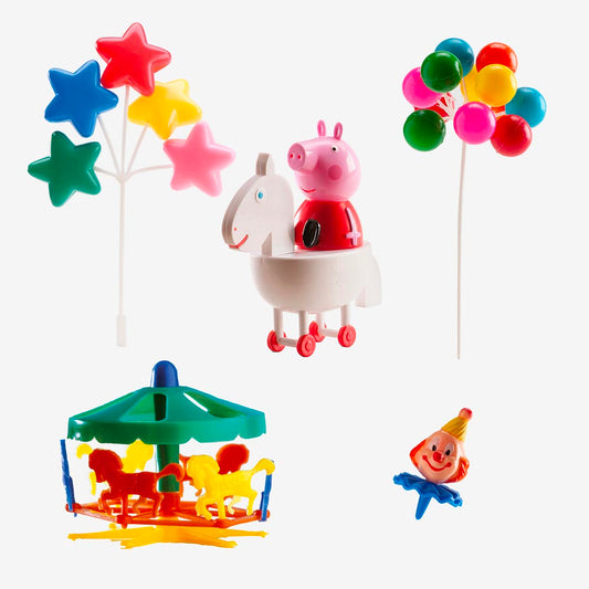 Figurines Peppa Pig pour décorer gateau d'anniversaire
