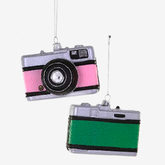 1 décoration de noel appareil photo coloré : déco noel originale, cadeau de noel ou secret santa