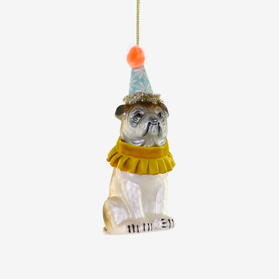 1 décoration de noel bulldog : déco noel originale, cadeau de noel ou secret santa