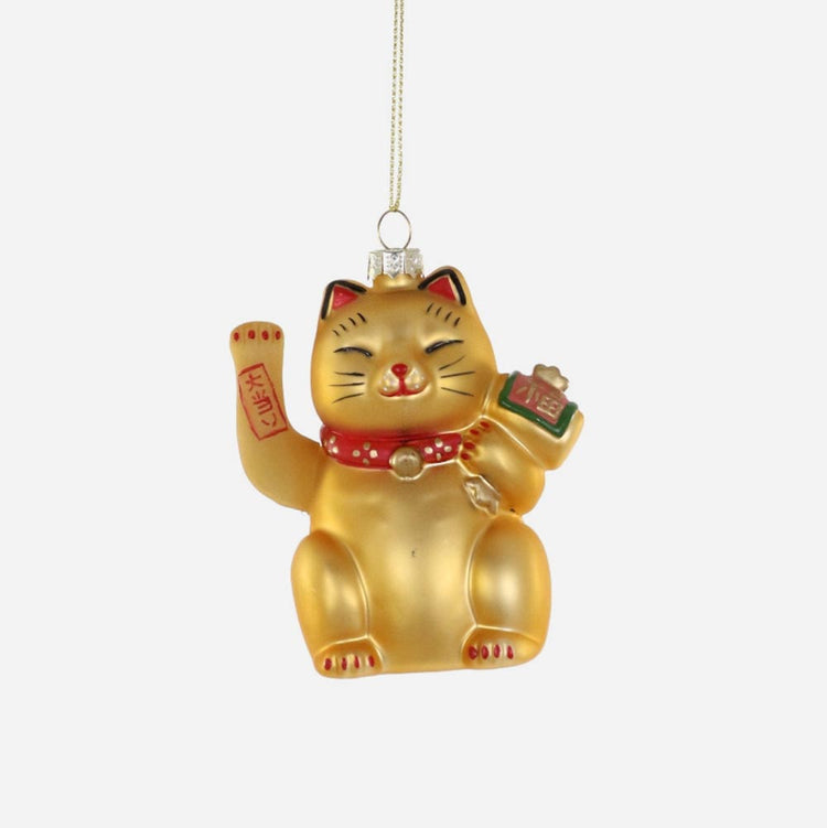 Deco de Noel chat chanceux : deco sapin de noel animaux