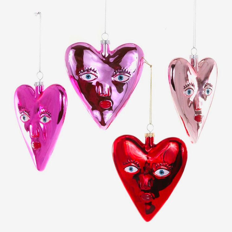 1 décoration de noel coeur : déco noel originale, cadeau de noel ou secret santa