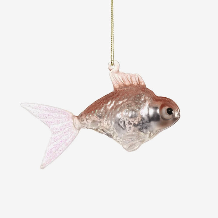 Décoration boule de Noel poisson rouge sapin