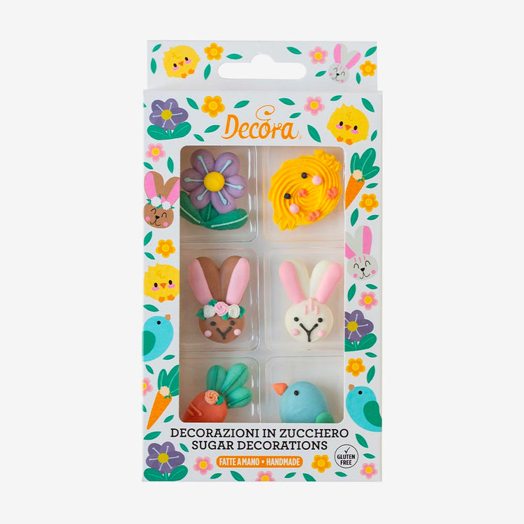 Pâques - 6 déco en sucre Pâques