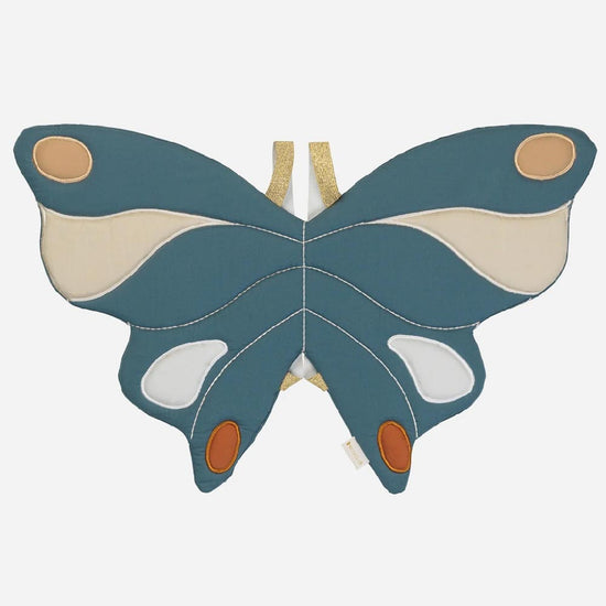 Ailes de fée bleues : accessoire deguisement carnaval