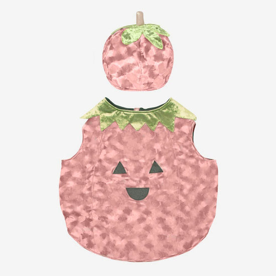 déguisement de citrouille en velours pour halloween