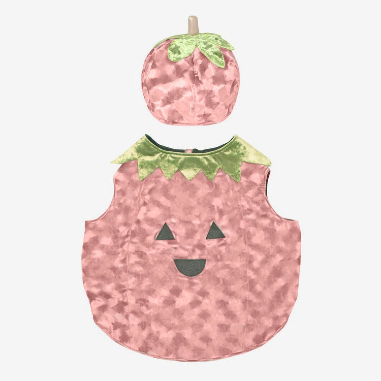 déguisement de citrouille en velours pour halloween