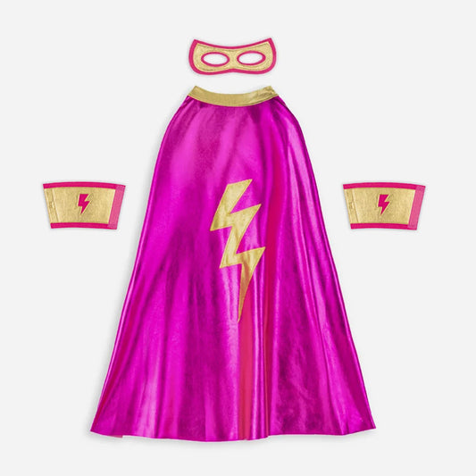 Déguisement super-héroïne rose : idee cadeau anniversaire fille