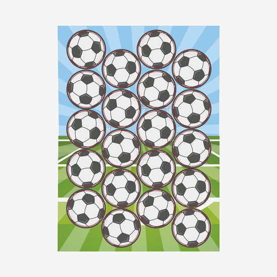 Mini disques azyme ballon de foot : decoration gateau anniversaire
