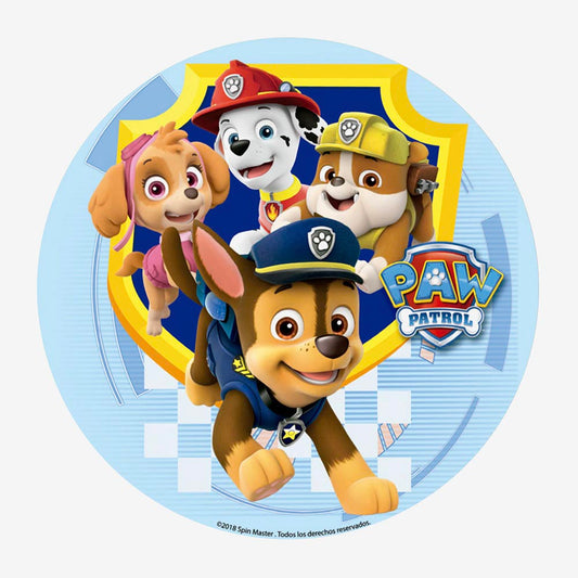 Disque azyme Pat'Patrouille : decoration gateau anniversaire garcon