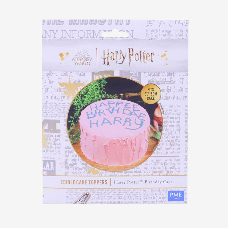 Disque en sucre Harry Potter : deco gateau anniversaire personnalisé