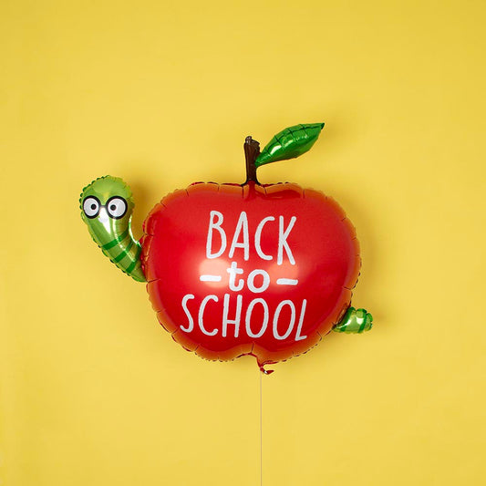 Ballon hélium pomme Back to school - Rentrée des classes