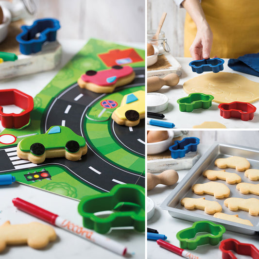 Car cookie cutter (3) for personalized cakes