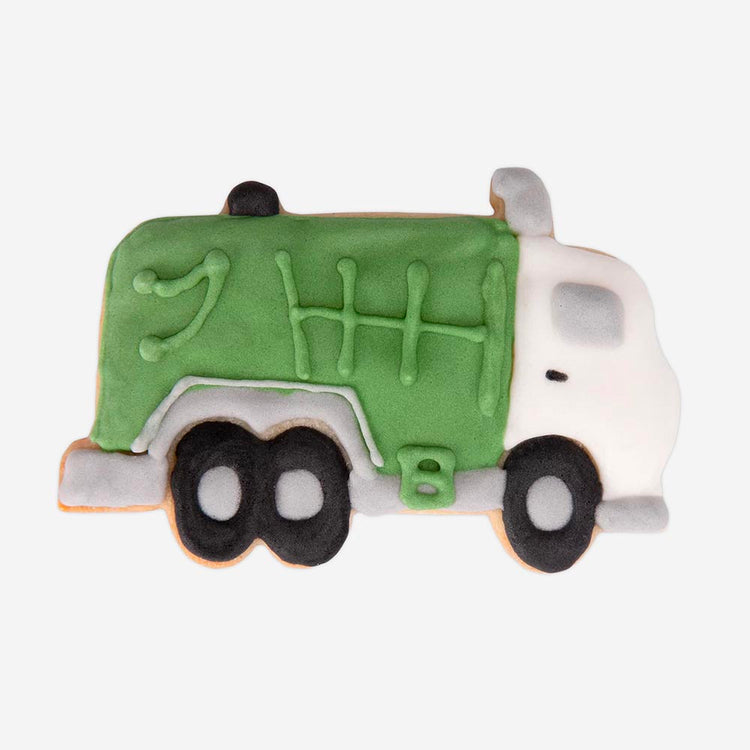 emporte piece camion poubelle avec poussoir pour faire des gateaux à offrir