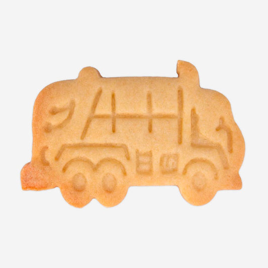 emporte piece camion poubelle avec poussoir accessoire de cuisine pour les fêtes anniversaire