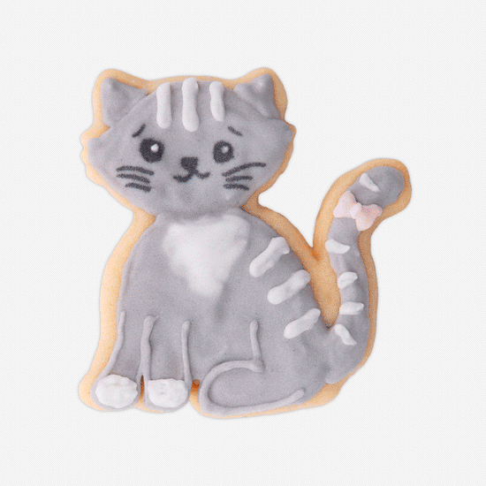 emporte piece chat avec poussoir accessoire de cuisine pour les fêtes anniversaire