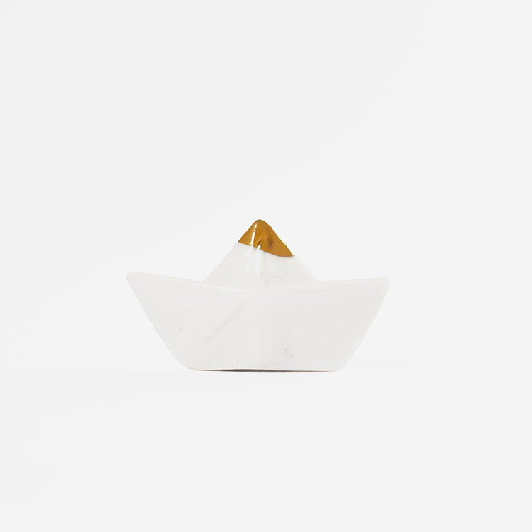 Fève en porcelaine Baubels pour galette des rois : bateau