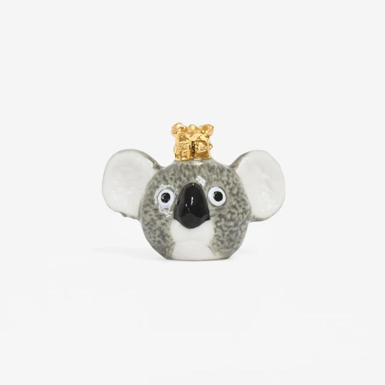 Fève en porcelaine koala pour galette des rois faite maison