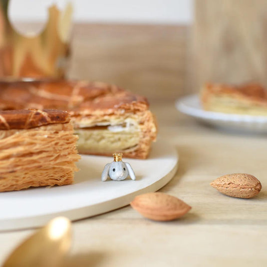 Fève lapin en porcelaine pour garnir la galette des rois